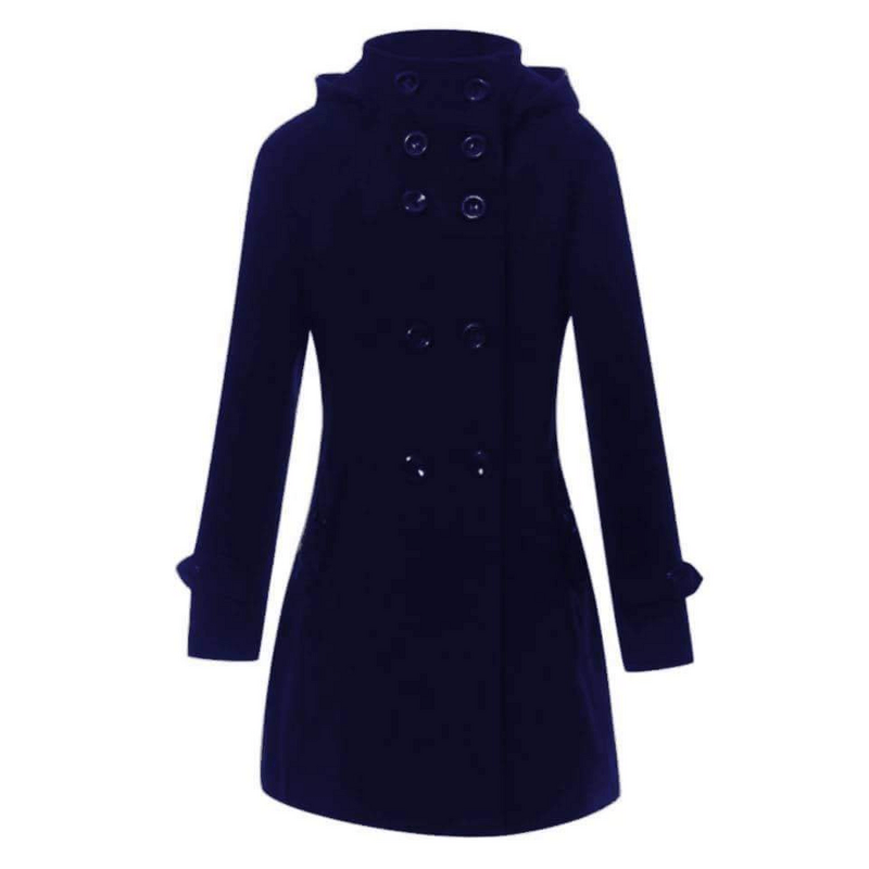 Buy Women's Hooded Double Breasted Trench Wool Coat - Best Price in ...