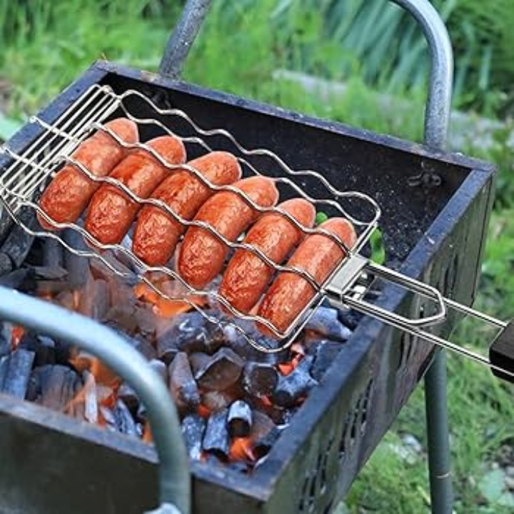 barbeque-sausages-grill-basket