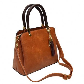 Luxury Pu Leather Women Handbag Shoulder Bag Light Brown