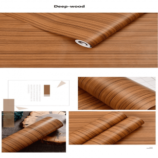 Buy Waterproof Deep Wood Vinyl Wallpaper Roll - Best Price in