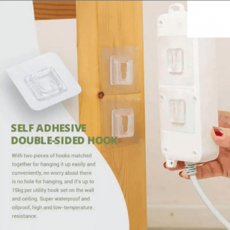 Buy 2pcs Double sided Adhesive Wall Hooks - Best Price in Pakistan