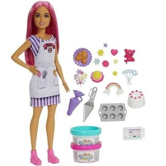 Amazon.com: Barbie Cake Decorating Playset with Blonde Doll, Baking Island  with Oven, Molding Dough & Toy Cake-Making Pieces [Amazon Exclusive] : Toys  & Games